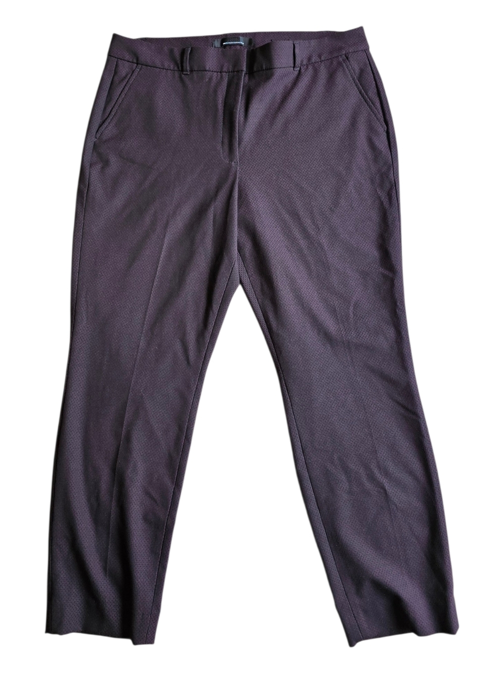 White House Black Market Slim Pants Size 14 Black Pink Jacquard Career Stretch